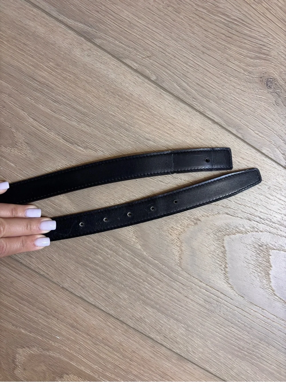 Authentic HERMES H Constance black brown silver buckle leather belt 95cm